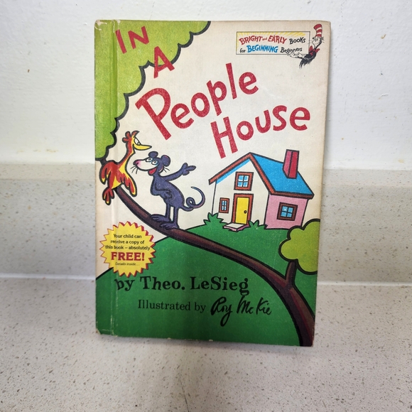 Dr. Seuss Other - Dr Seuss Vintage 1972 Hardcover Book "In a People House by Theo LeSieg